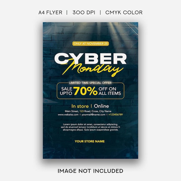 Cyber monday flyer template