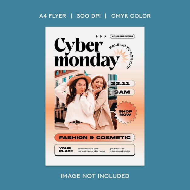 PSD cyber monday flyer