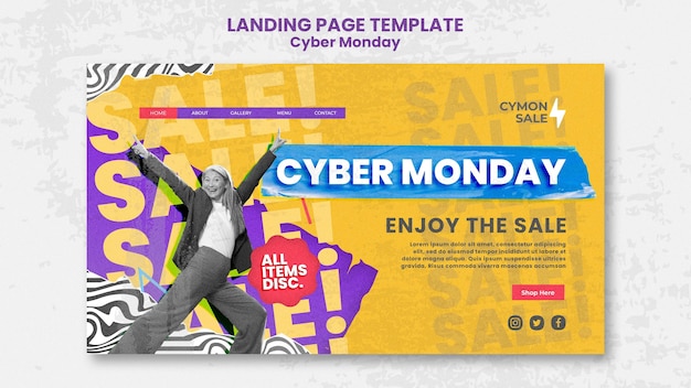 cyber monday landing page template