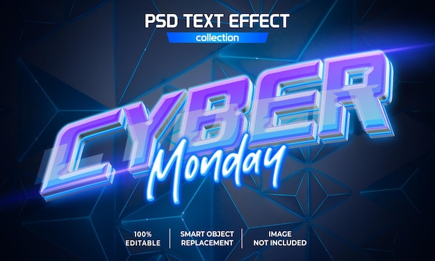 Cyber Monday Modern Techno Tekst Efekt