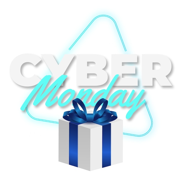 PSD elemento di vendita del cyber monday isolato