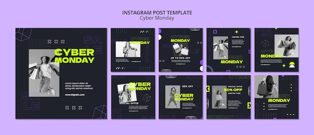 PSD cyber monday sales instagram posts