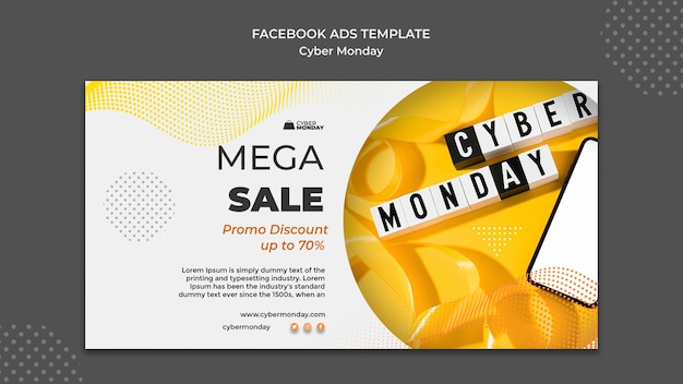 PSD cyber monday social media promo sjabloon