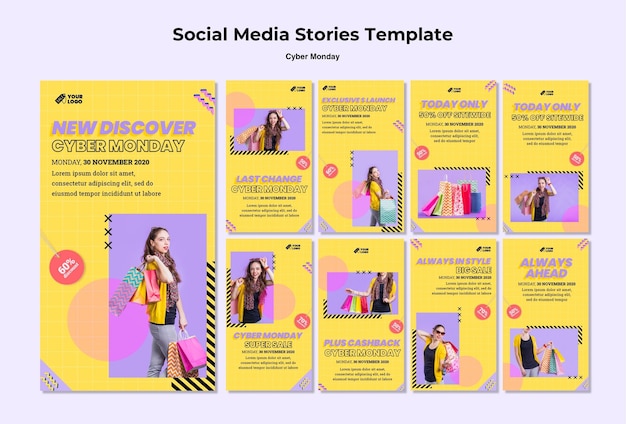 Cyber monday social media stories