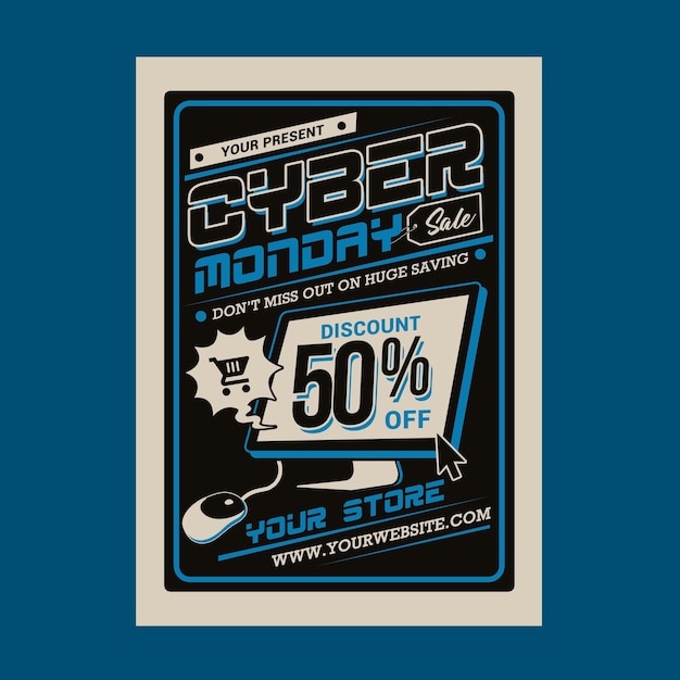 PSD cyber monday sprzedaż flyer