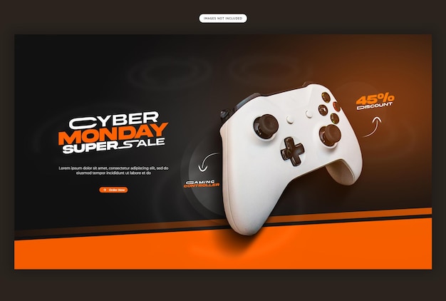 Cyber Monday Super Sale webbanner sjabloon