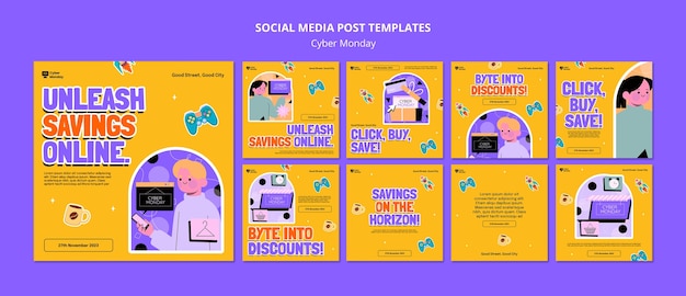 PSD サイバーマンデーのテンプレートデザイン