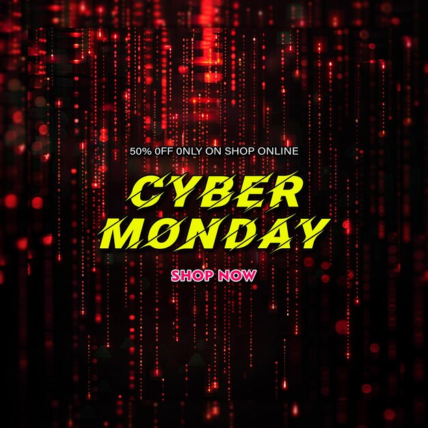 PSD cyber monday text discount background discount offer special offer deal of the day