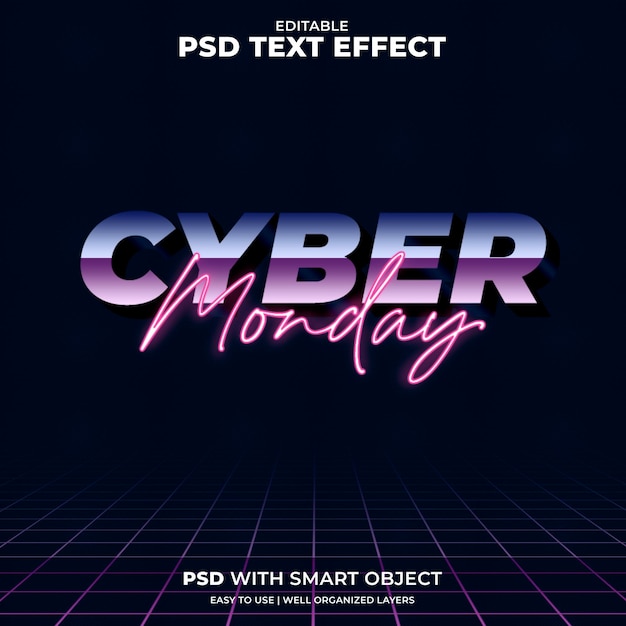 Cyber Monday Text Effect, Editable Text Effect