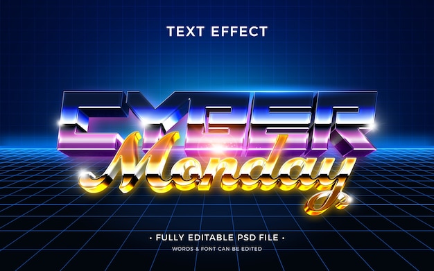 PSD cyber monday text effect