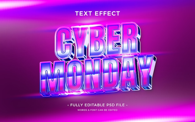 PSD cyber monday text effect