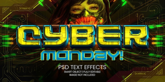 Cyber monday! text effect