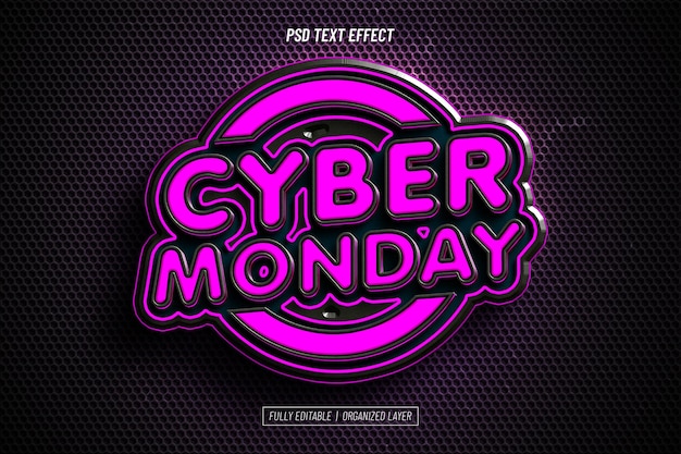 PSD cyber monday text effect