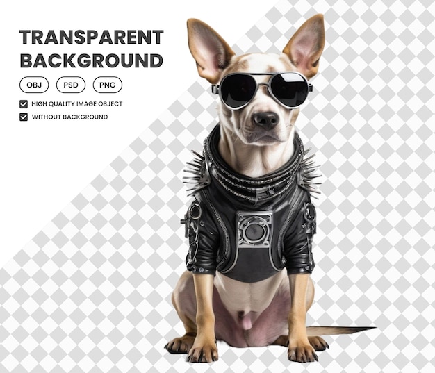 PSD cyber punk dog