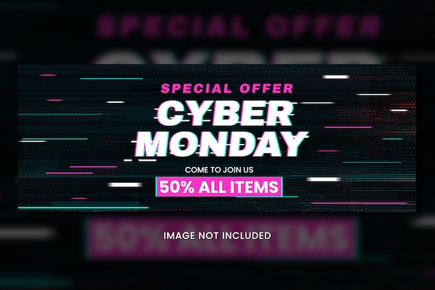 PSD cyber sale monday facebook cover template