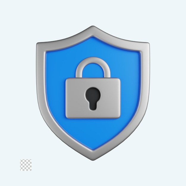 Cyber security 3d icon