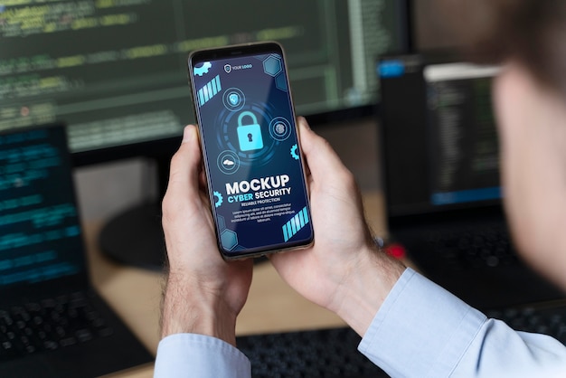 PSD cyber security design mockup