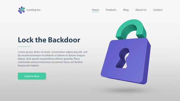 Cyber security landing page