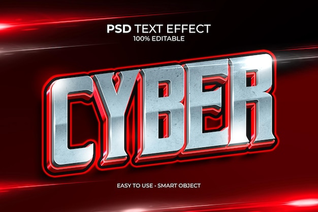 PSD cyber style text effect