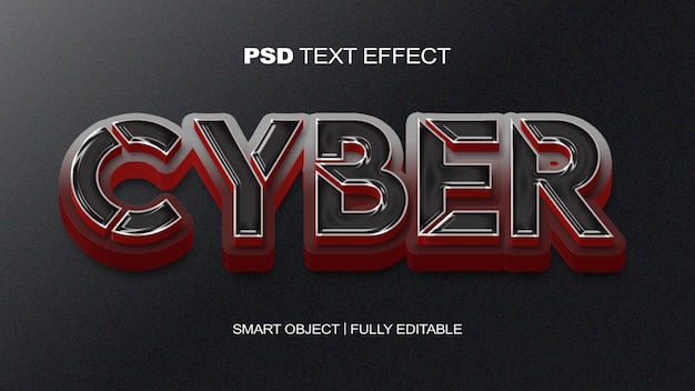 PSD cyber tekst effect