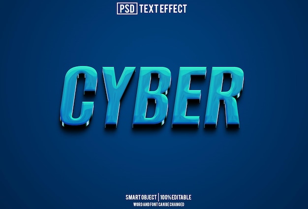 Cyber-tekstiefektifontti, muokattava typografia, 3d-teksti