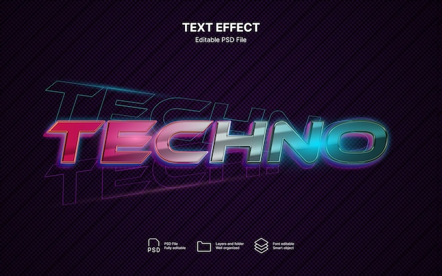 PSD cyber text effect