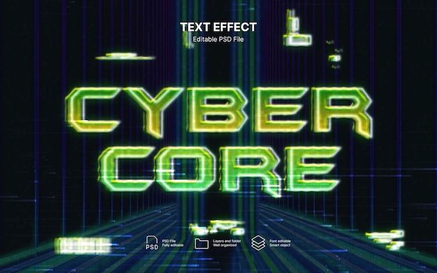 PSD cybercore tekst-effect