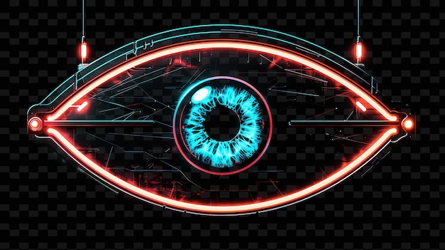 PSD サイバーネティック・アイ・サインボード (cybernetic eye signboard) メタリック・f・y2k・シャープ・クリエイティブ・サインボード・デコール