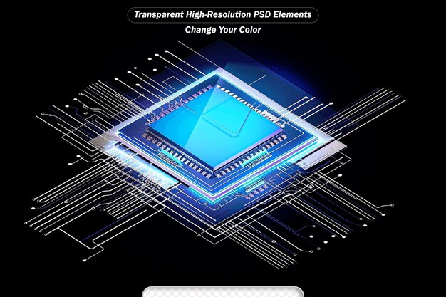 Cyberpunk ai circuit board technology background