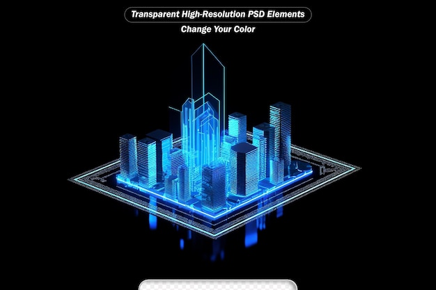 PSD cyberpunk ai circuit board technology background