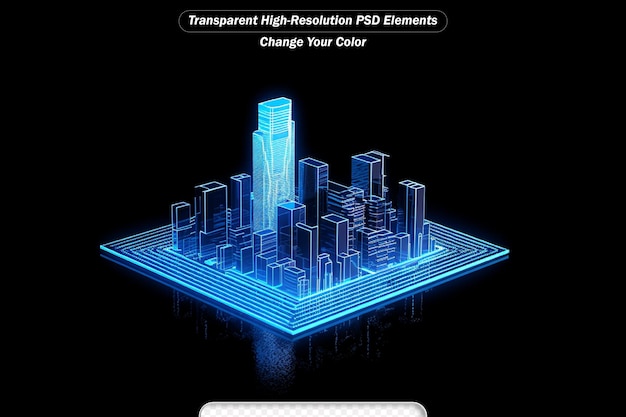 PSD cyberpunk ai circuit board technology background