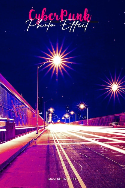 Cyberpunk foto-effect