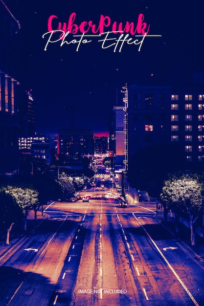 Cyberpunk foto-effect