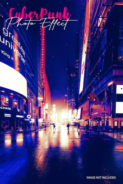 Cyberpunk foto-effect