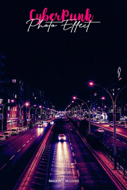 Cyberpunk foto-effect