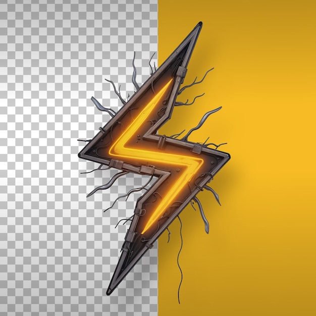 cyberpunk lightning bolt transparent background