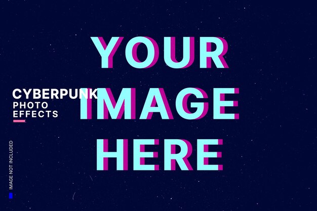 Шаблон фотоэффекта киберпанк