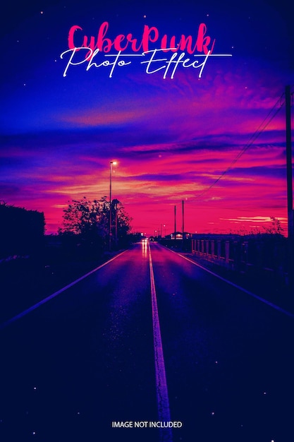 Cyberpunk photo effect