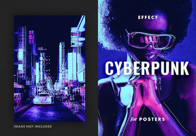 Cyberpunk poster foto-effect