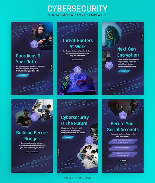 cybersecurity social media story templates for instagram and facebook