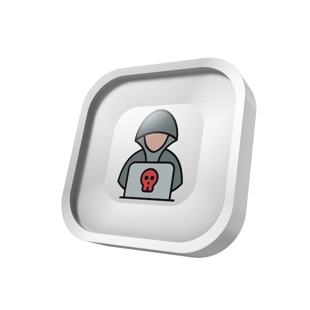 Cybersecurity Threat Hacker Icon