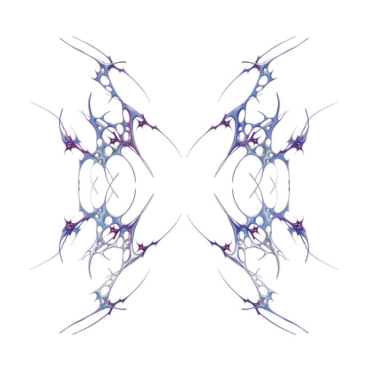 PSD cybersigil chrome ilustration