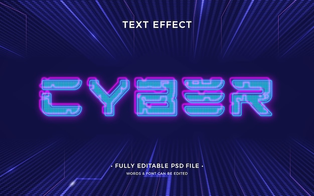 PSD cyberstyle text with dynamic background