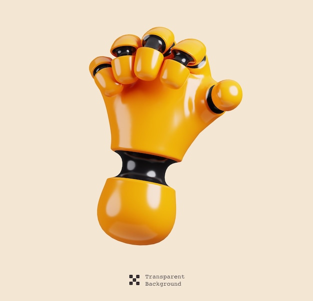 cyborg arm icon isolated ai support and artificial intelligence 3d rendering