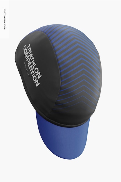 cycling caps mockup, floating