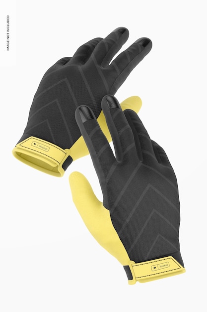 PSD cycling gloves mountain mockup