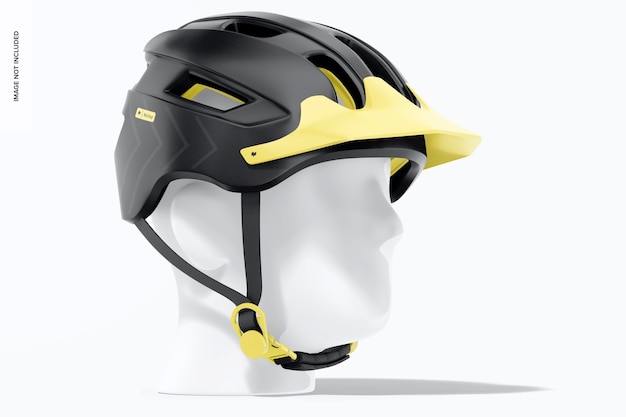 Cycling helmet mockup, side view