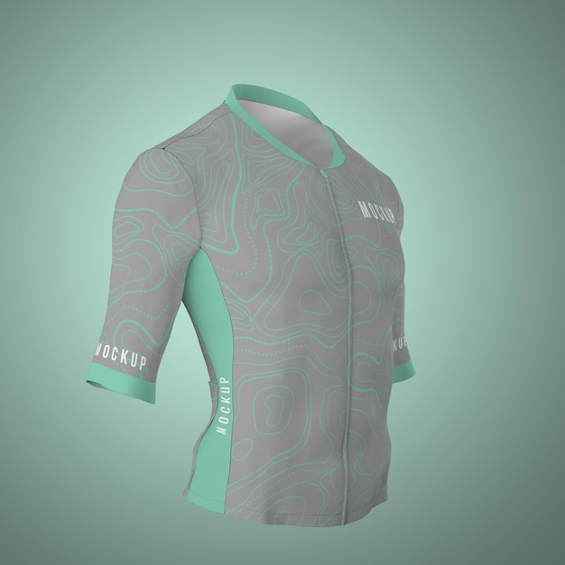 PSD cycling jersey mockup isolated