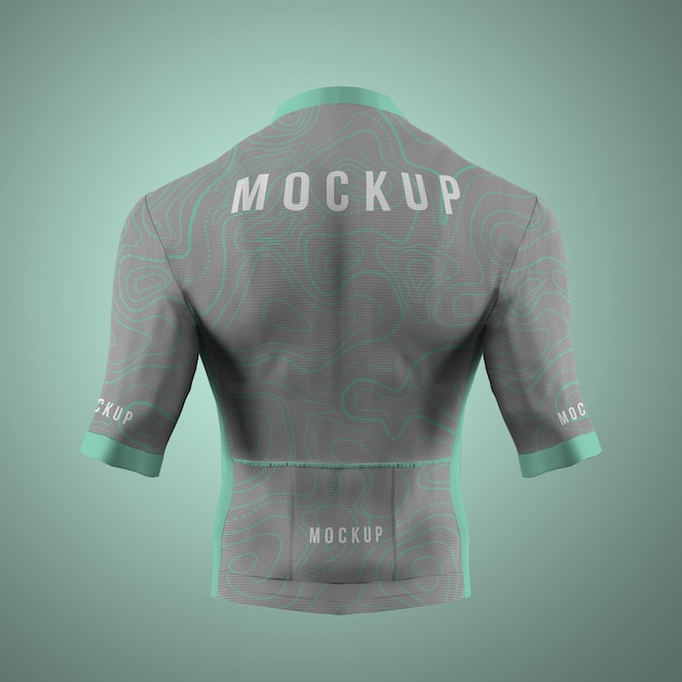 PSD cycling jersey mockup isolated