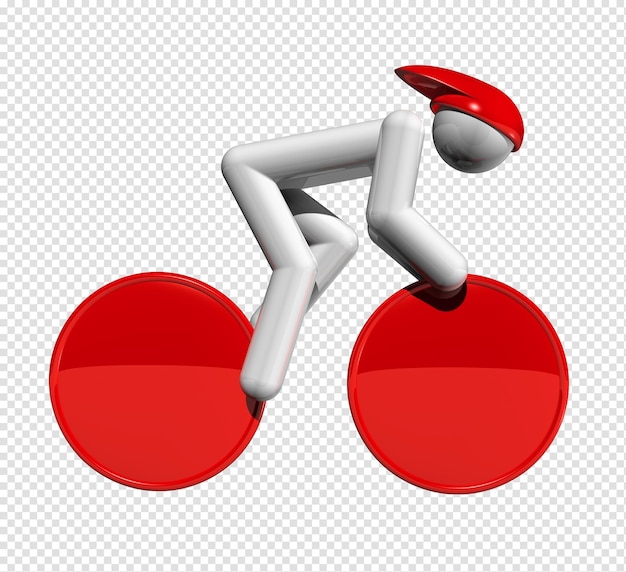PSD simbolo della pista ciclabile 3d